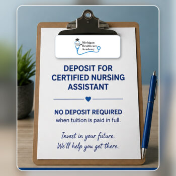Deposit for Certified Nursing Assistant Training Program